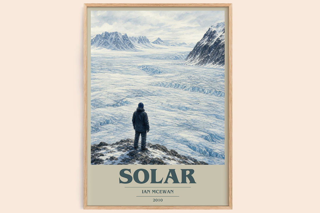 Solar book cover book poster by Ian McEwan – framed literary art print