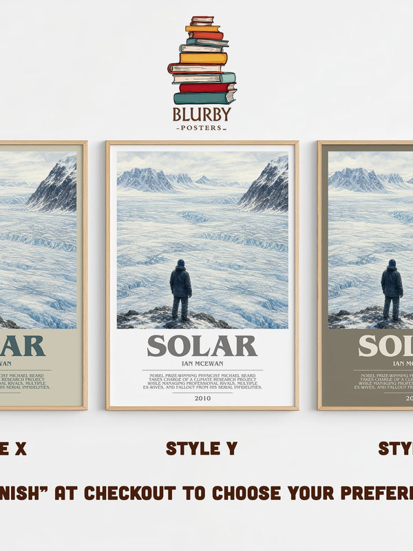 Solar bookish print in frame leaning in hallway – satire wall art