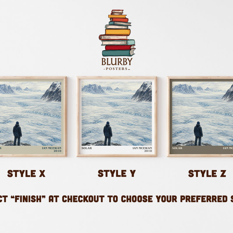 Solar literary print in frame leaning in hallway – satire wall art