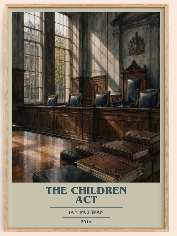 The Children Act book cover book poster by Ian McEwan – framed literary art print