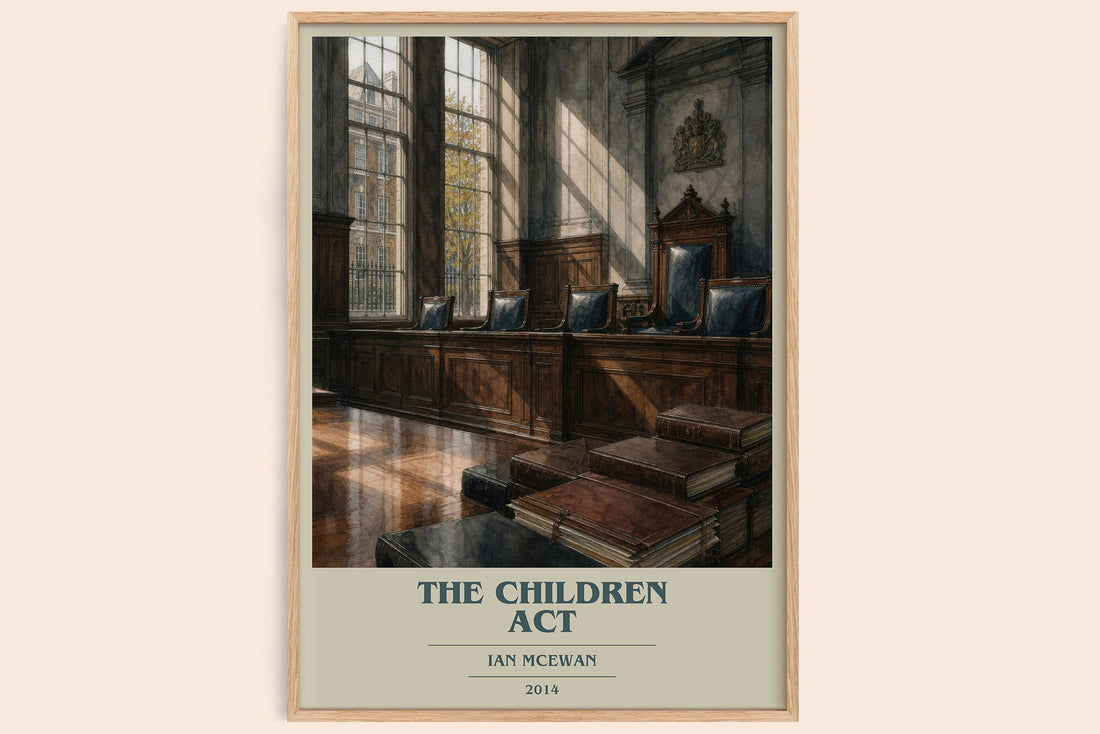 The Children Act book cover book poster by Ian McEwan – framed literary art print