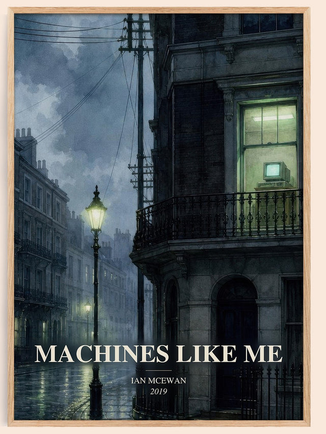 Machines Like Me Book Watercolour Illustration by Ian McEwan