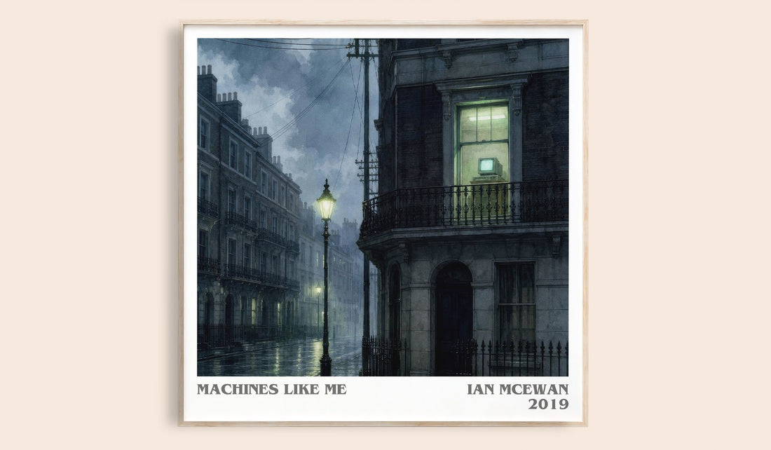 Machines Like Me literary book poster by Ian McEwan – framed literary art print