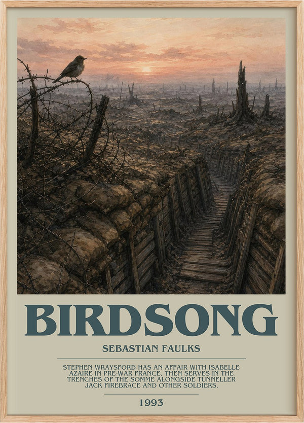 Birdsong Bookish Wall Art by Sebastian Faulks