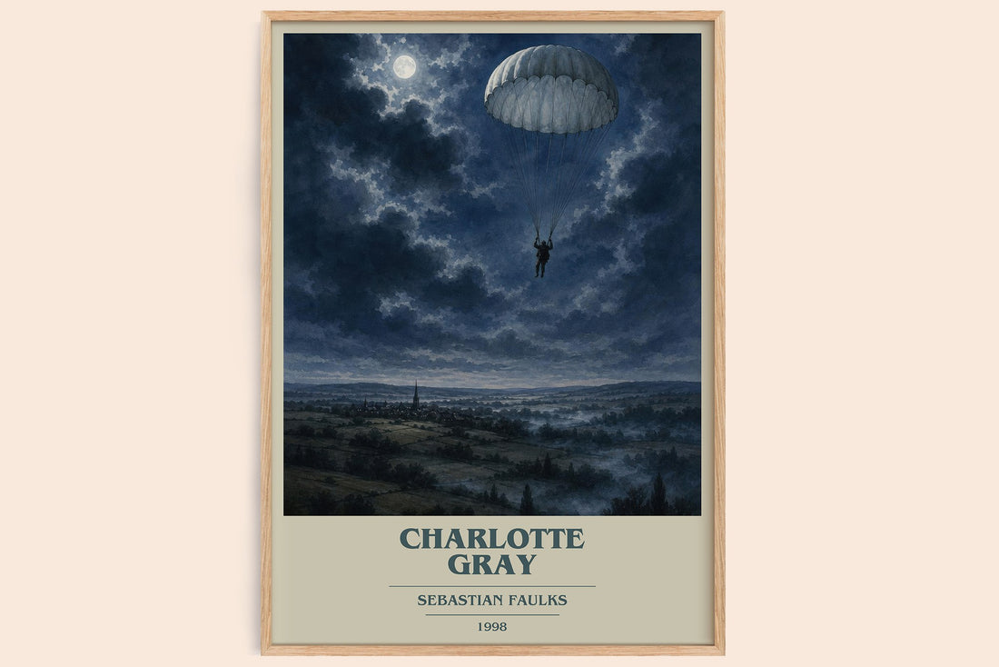 Charlotte Gray book cover book poster by Sebastian Faulks – framed literary art print