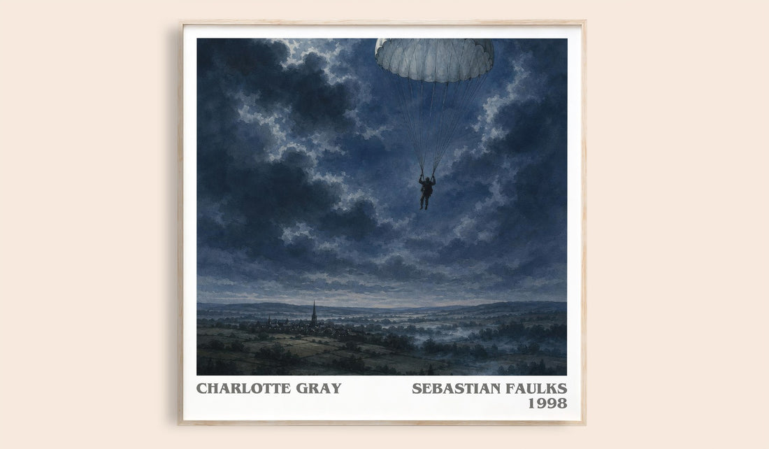 Charlotte Gray literary book poster by Sebastian Faulks – framed literary art print