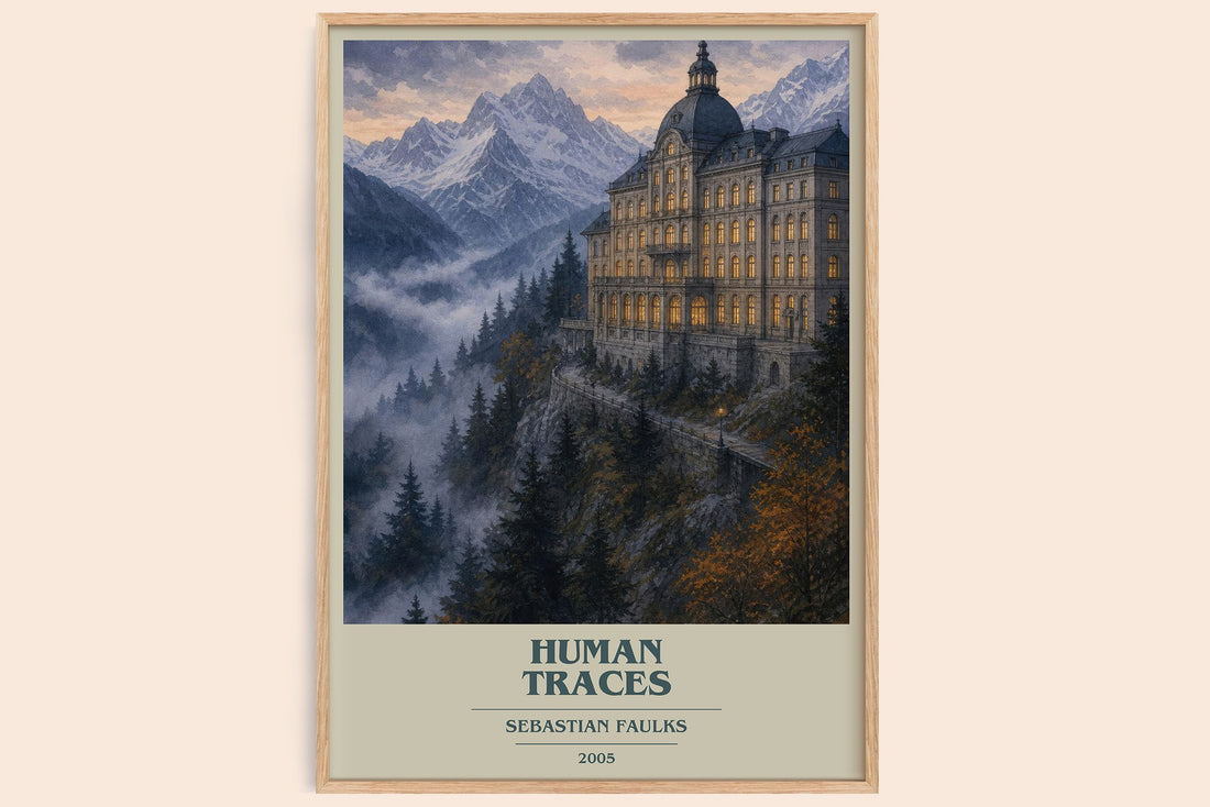 Human Traces book cover book poster by Sebastian Faulks – framed literary art print