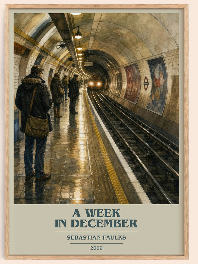A Week in December Book Cover Poster by Sebastian Faulks