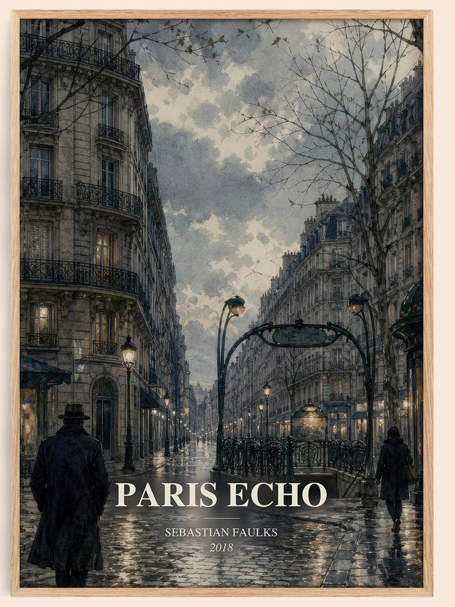 Paris Echo Book Watercolour Illustration by Sebastian Faulks