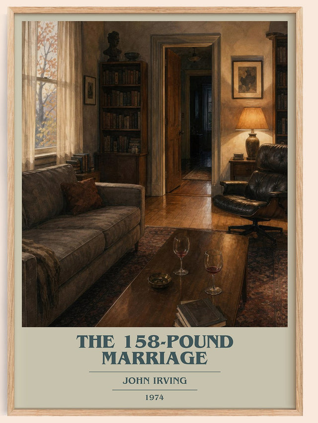 The 158-Pound Marriage Book Cover Poster by John Irving