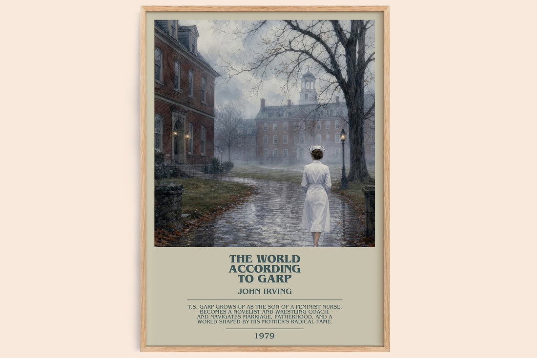 The World According to Garp bookish book poster by John Irving – framed literary art print