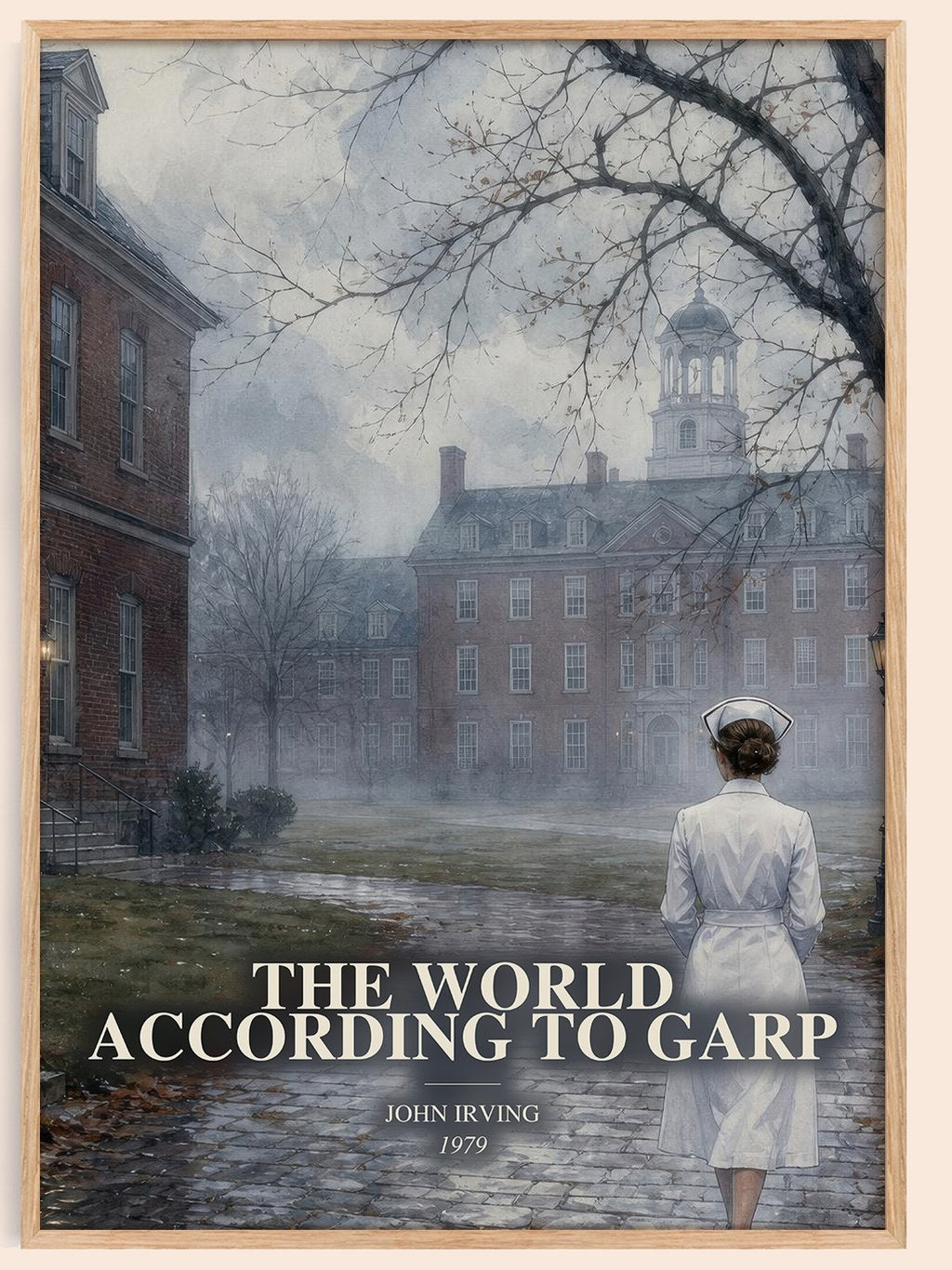 The World According to Garp watercolour book poster by John Irving – framed literary art print