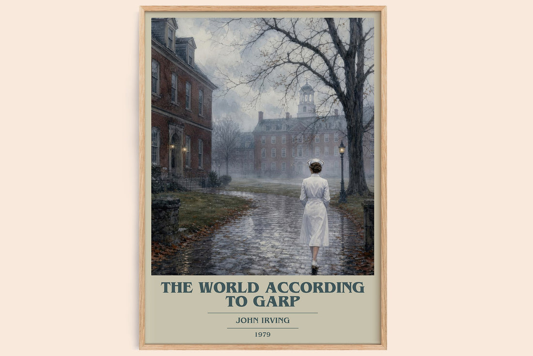 The World According to Garp book cover book poster by John Irving – framed literary art print