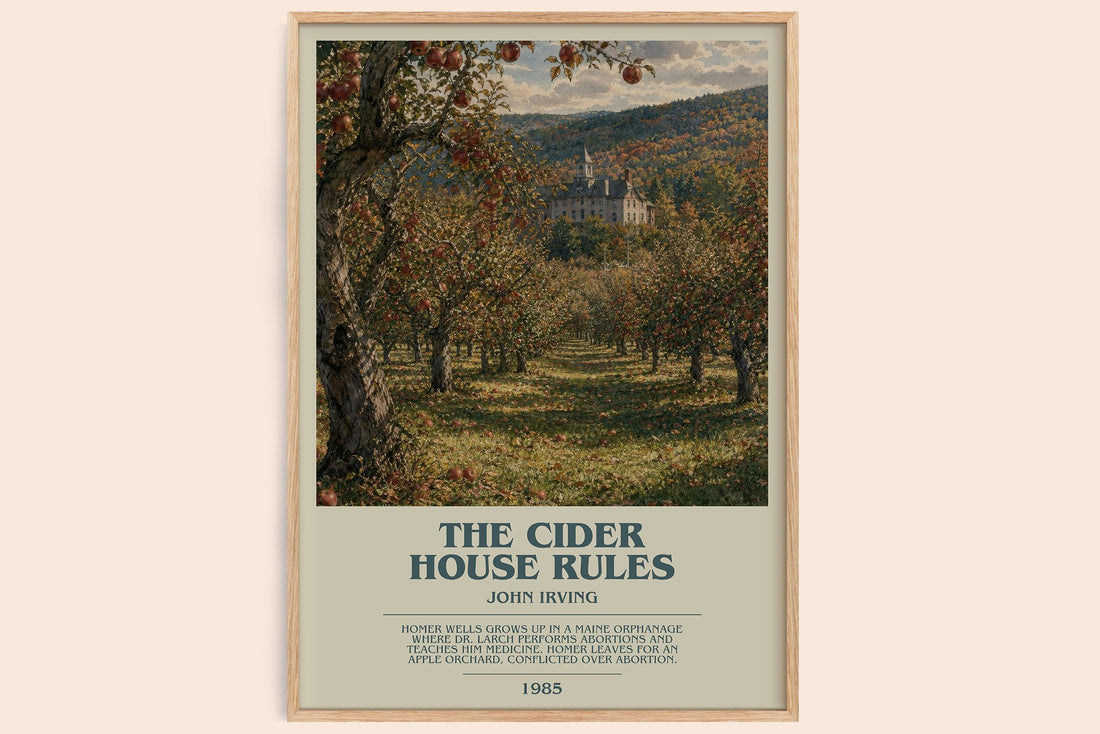 The Cider House Rules bookish book poster by John Irving – framed literary art print