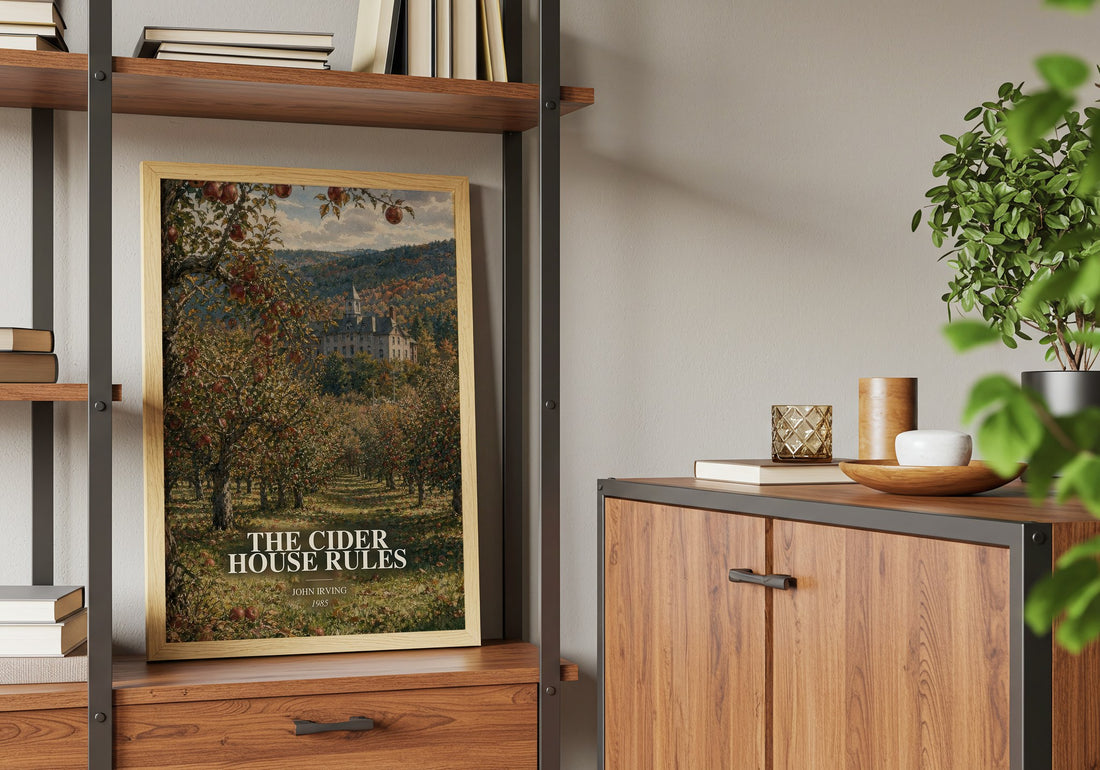 The Cider House Rules book watercolour illustration paper finish options – matte satin gloss