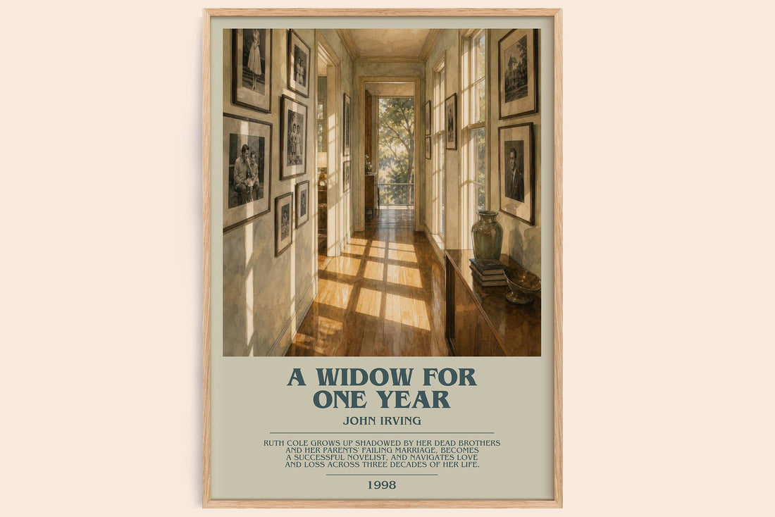 A Widow for One Year bookish book poster by John Irving – framed literary art print