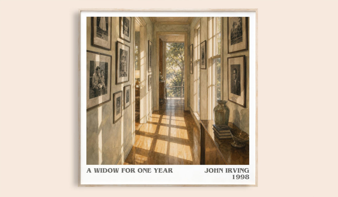 A Widow for One Year literary book poster by John Irving – framed literary art print