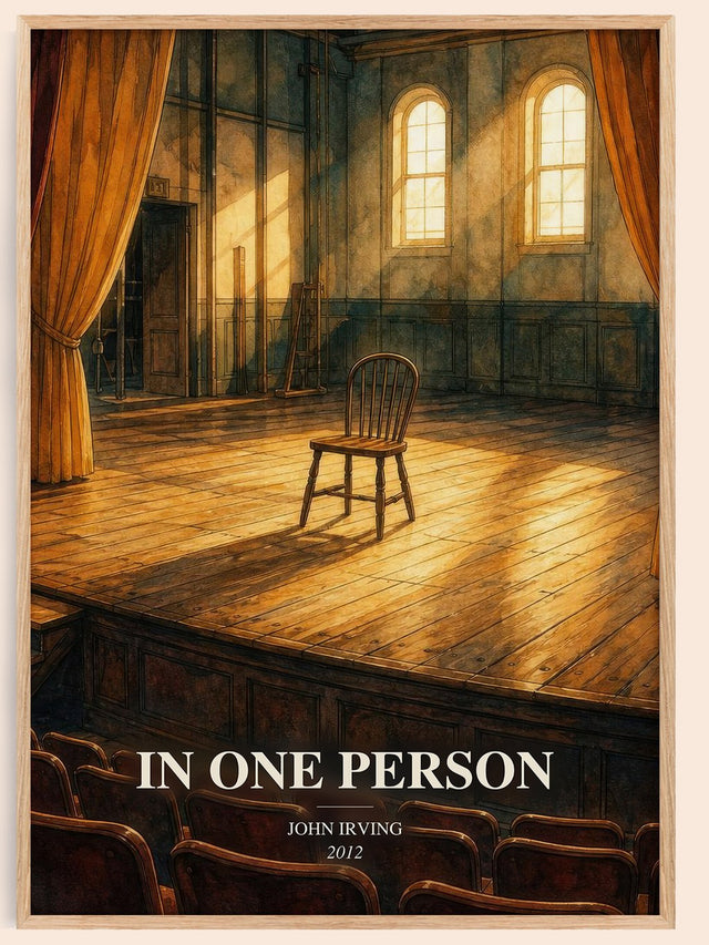 In One Person Book Watercolour Illustration by John Irving