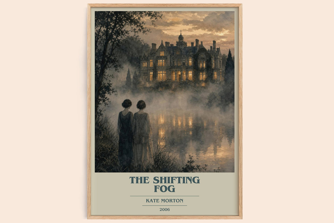 The Shifting Fog book cover book poster by Kate Morton – framed literary art print
