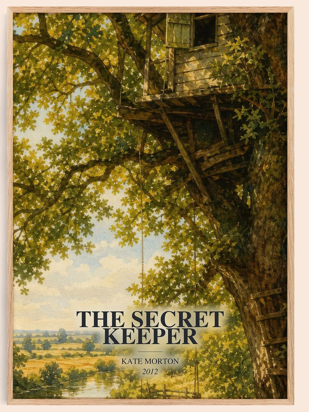 The Secret Keeper watercolour book poster by Kate Morton – framed literary art print