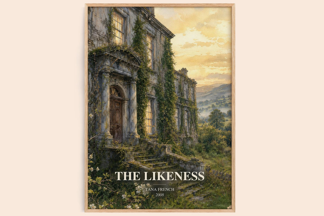The Likeness watercolour book poster by Tana French – framed literary art print