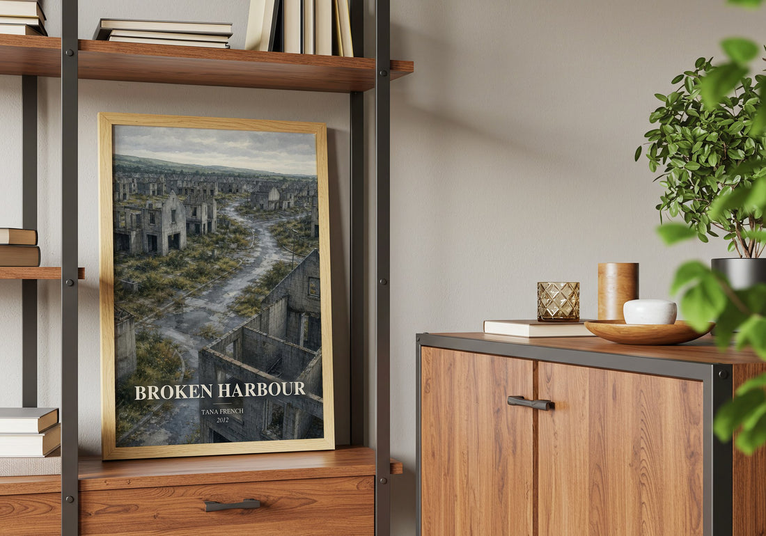 Broken Harbour book watercolour illustration paper finish options – matte satin gloss