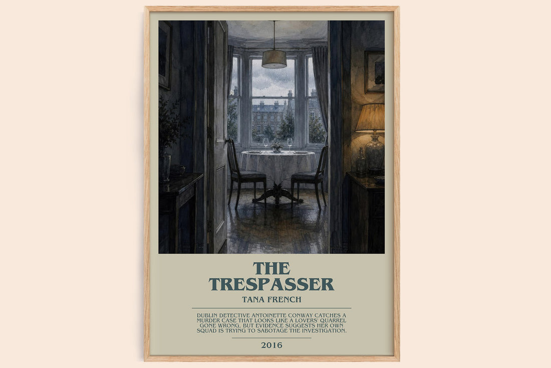 The Trespasser bookish book poster by Tana French – framed literary art print