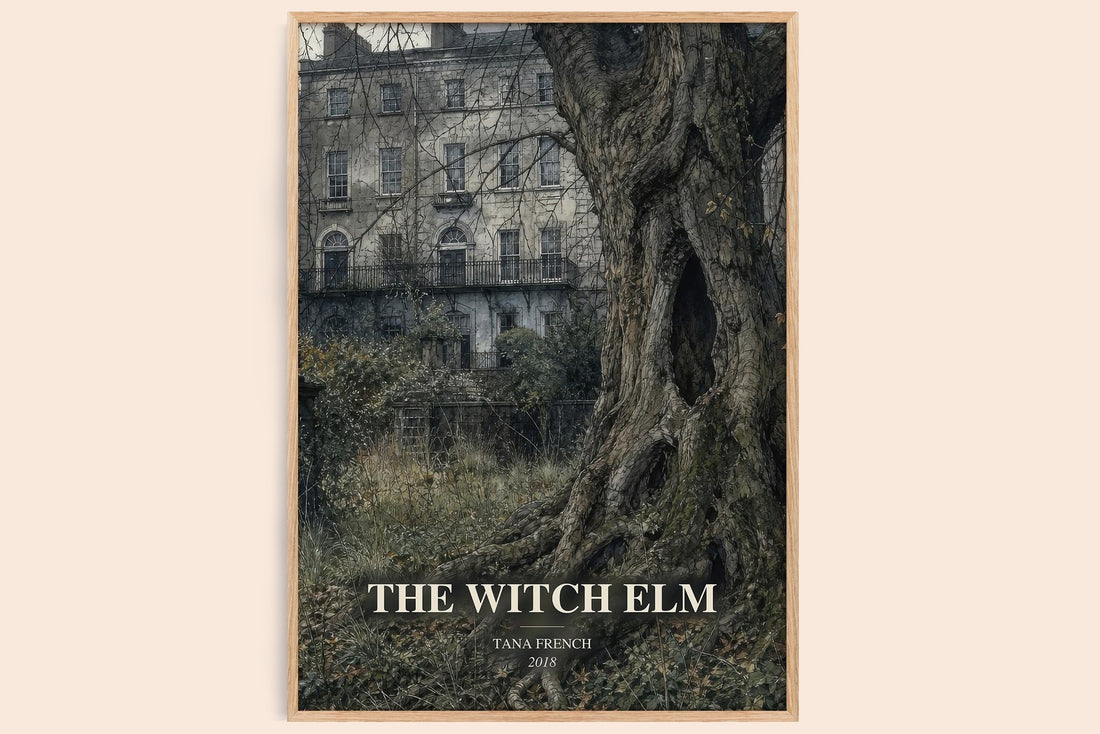 The Witch Elm watercolour book poster by Tana French – framed literary art print