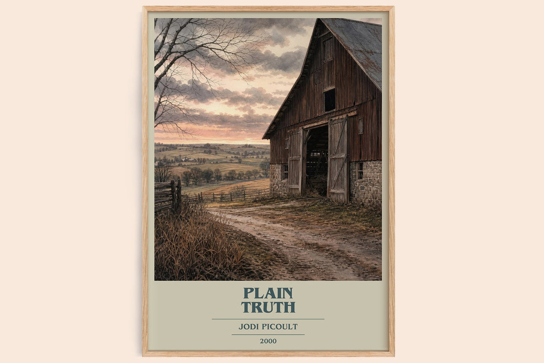 Plain Truth book cover book poster by Jodi Picoult – framed literary art print