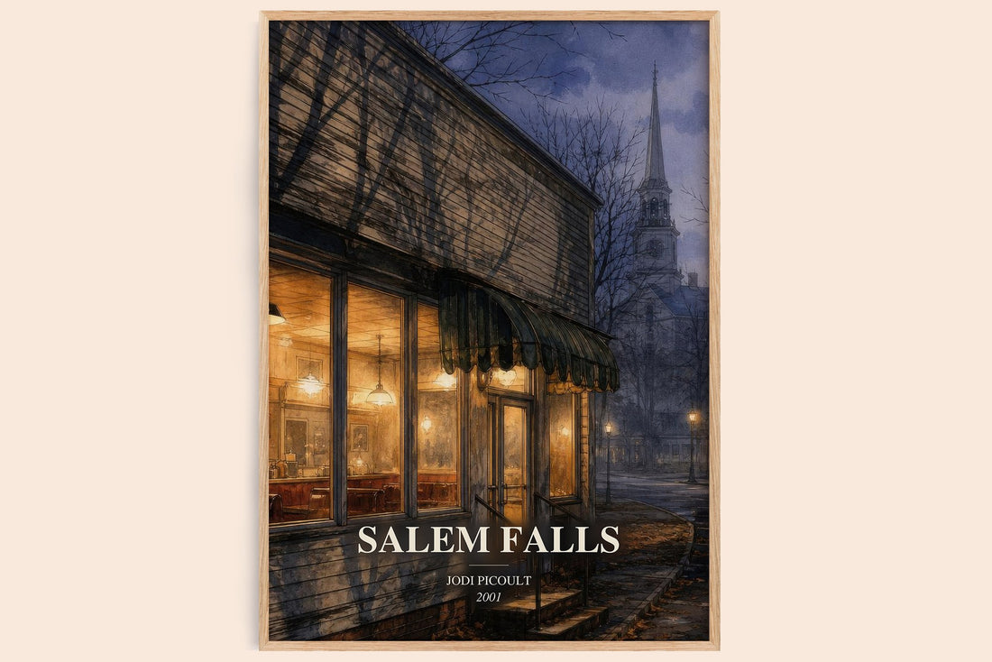 Salem Falls watercolour book poster by Jodi Picoult – framed literary art print