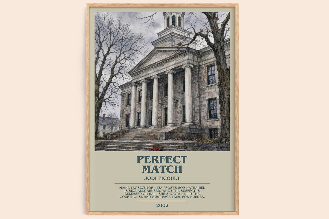 Perfect Match bookish book poster by Jodi Picoult – framed literary art print