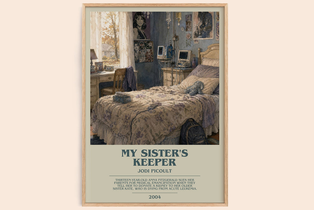 My Sister's Keeper bookish book poster by Jodi Picoult – framed literary art print