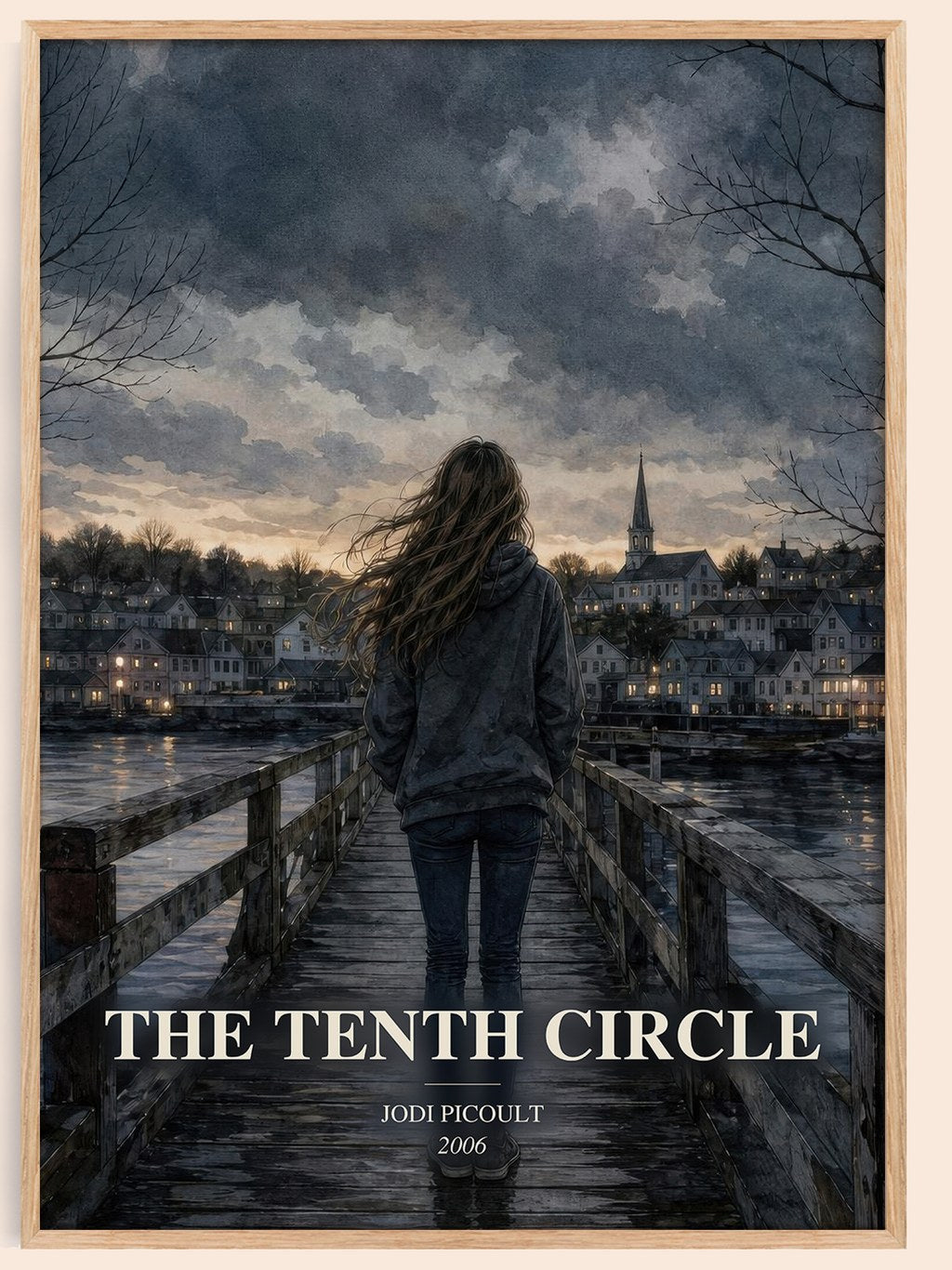 The Tenth Circle watercolour book poster by Jodi Picoult – framed literary art print