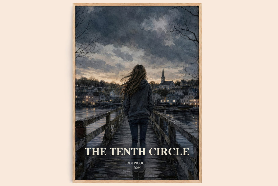 The Tenth Circle watercolour book poster by Jodi Picoult – framed literary art print