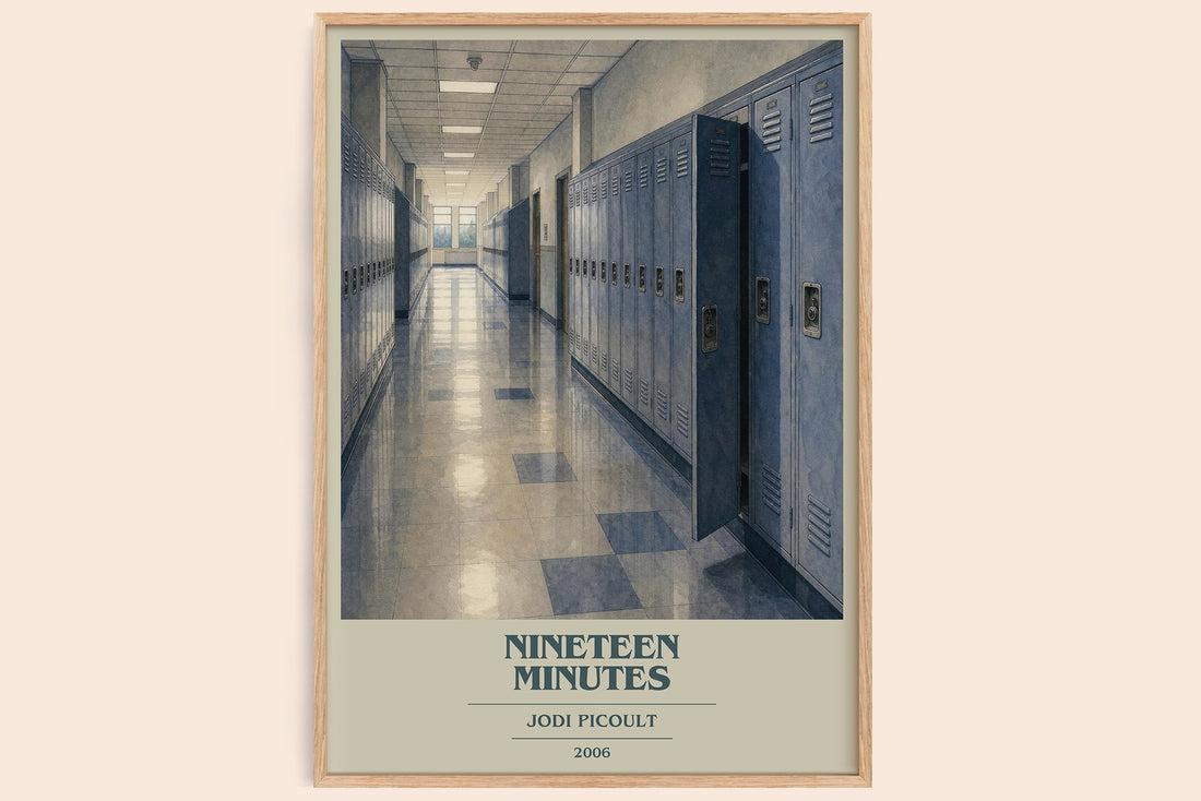 Nineteen Minutes book cover book poster by Jodi Picoult – framed literary art print