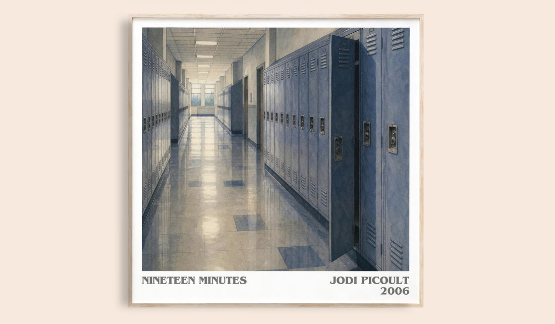 Nineteen Minutes literary book poster by Jodi Picoult – framed literary art print