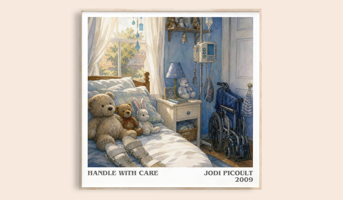 Handle with Care literary book poster by Jodi Picoult – framed literary art print