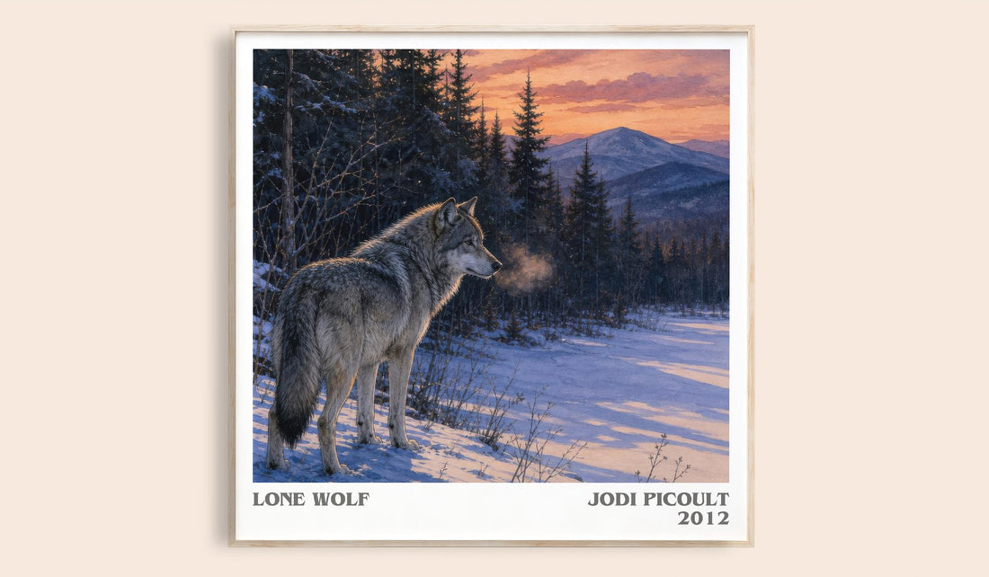 Lone Wolf literary book poster by Jodi Picoult – framed literary art print