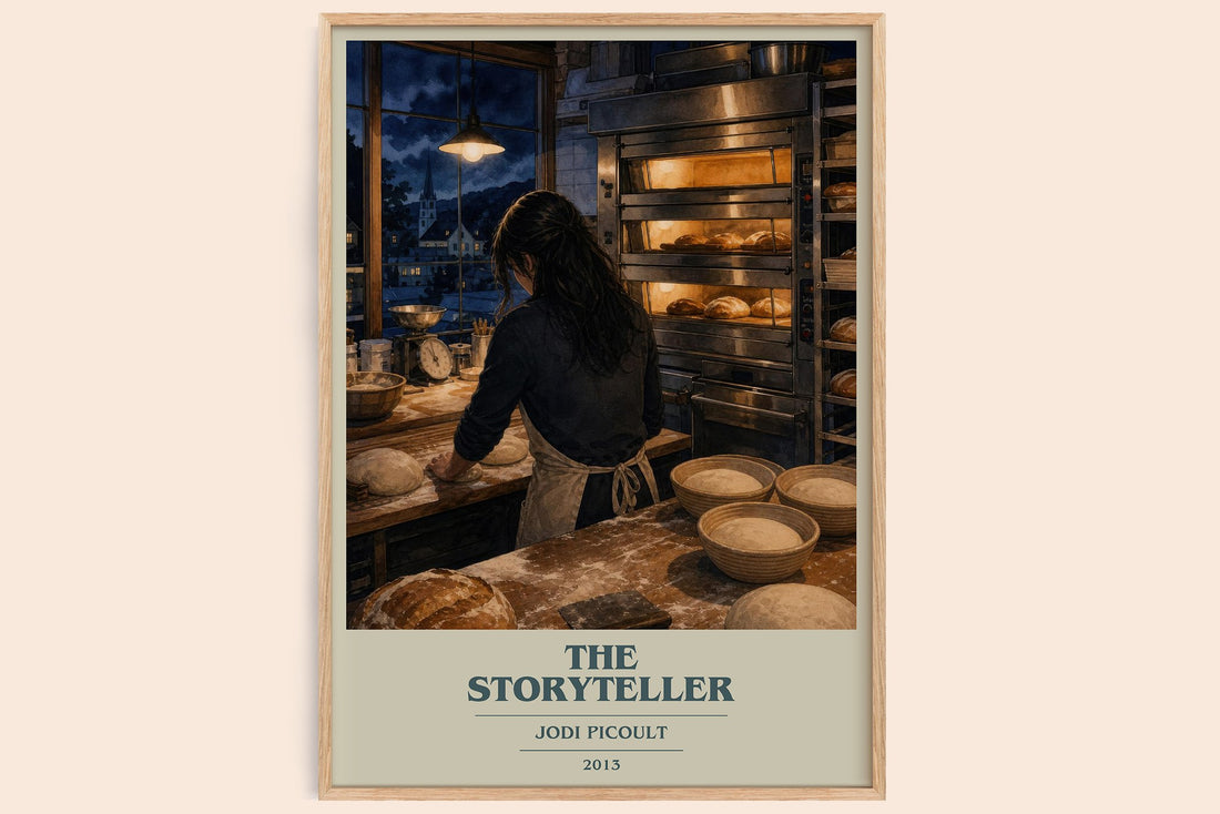 The Storyteller book cover book poster by Jodi Picoult – framed literary art print