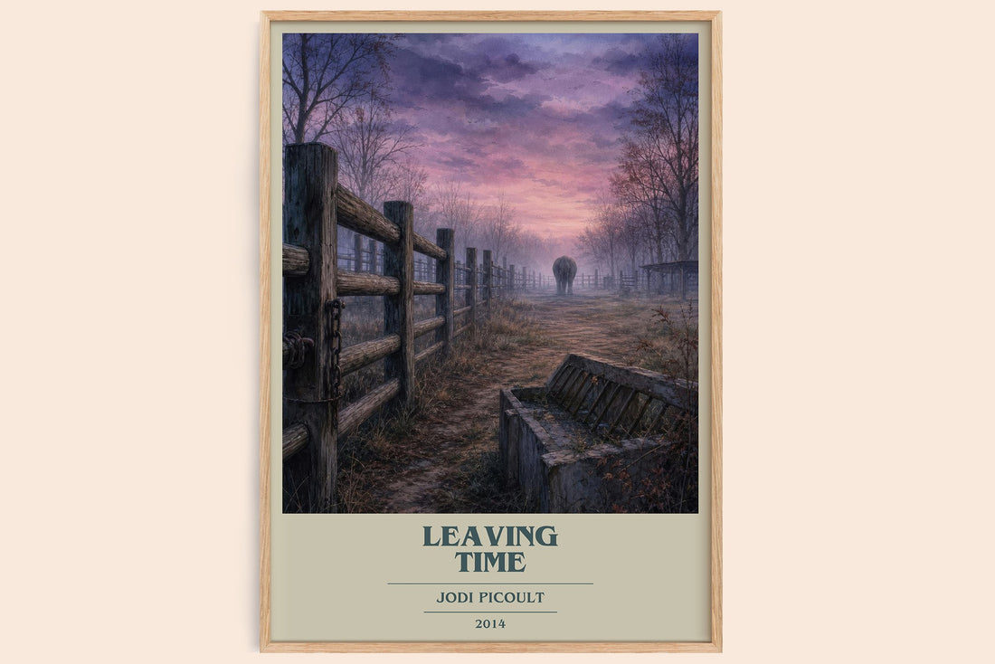Leaving Time book cover book poster by Jodi Picoult – framed literary art print