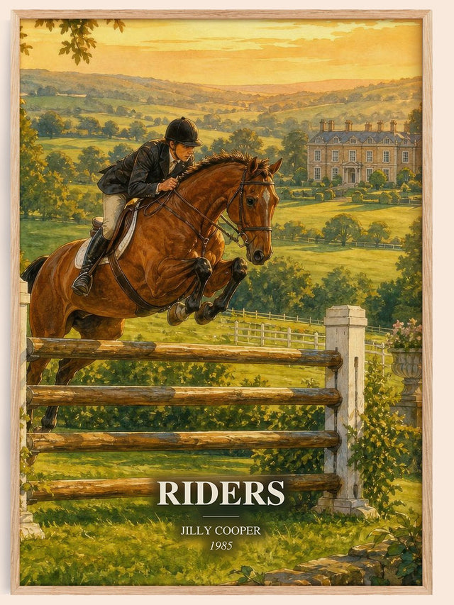 Riders Book Watercolour Illustration by Jilly Cooper