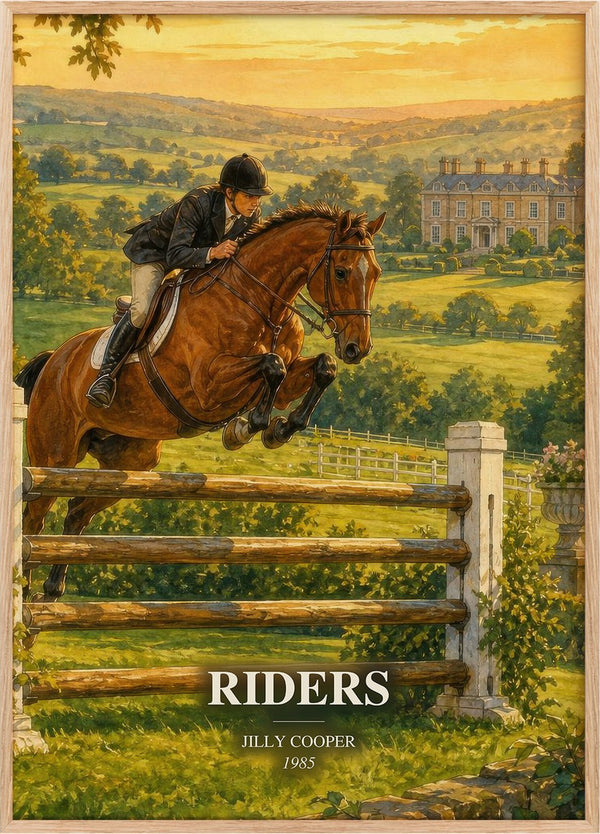 Riders Book Watercolour Illustration by Jilly Cooper