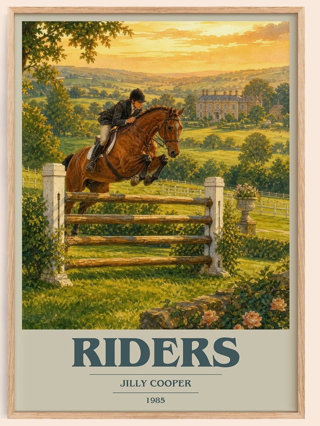 Riders Book Cover Poster by Jilly Cooper