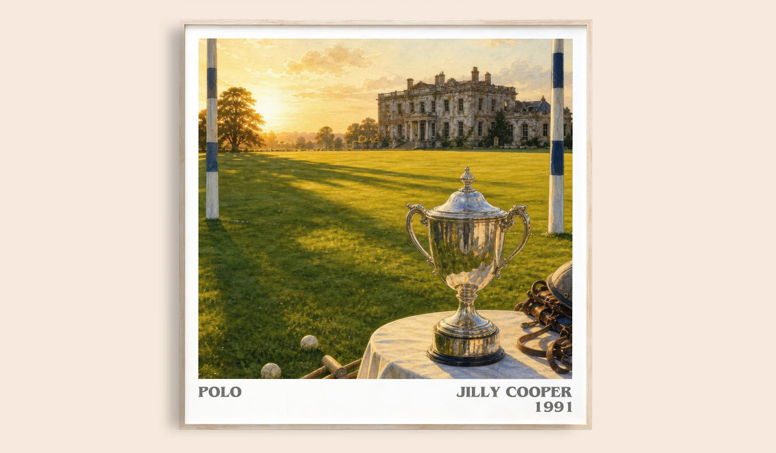 Polo literary book poster by Jilly Cooper – framed literary art print