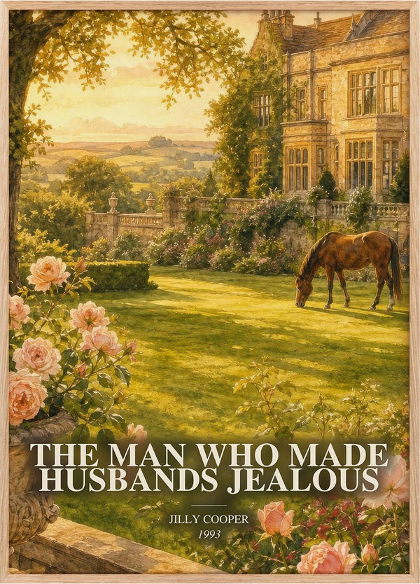 Man Who Made Husbands Jealous Book Watercolour Illustration by Jilly Cooper