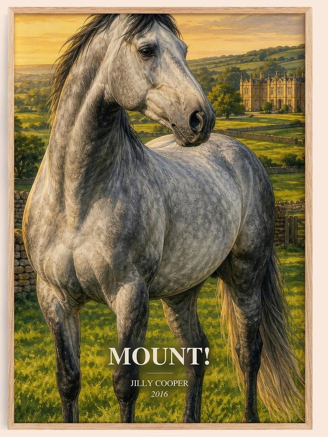 Mount! Book Watercolour Illustration by Jilly Cooper