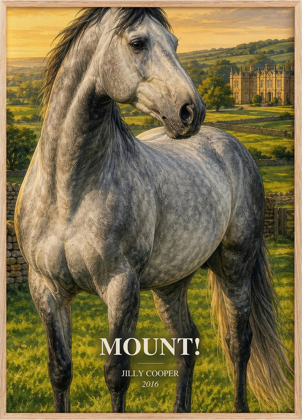 Mount! Book Watercolour Illustration by Jilly Cooper