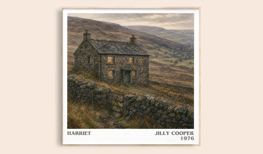 Harriet literary book poster by Jilly Cooper – framed literary art print