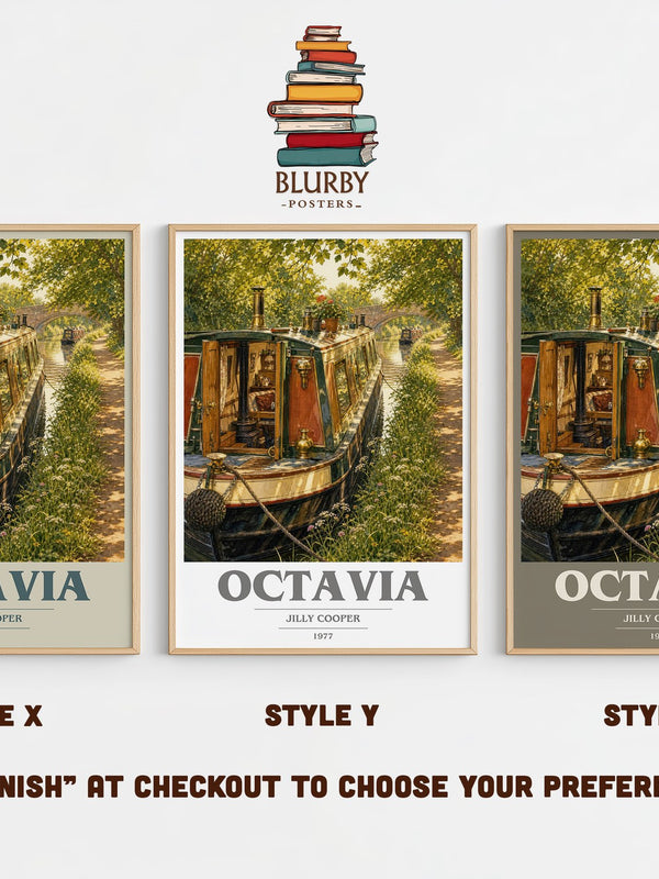 Octavia book cover print in frame leaning in hallway – romance wall art