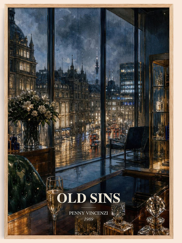 Old Sins Book Watercolour Illustration by Penny Vincenzi